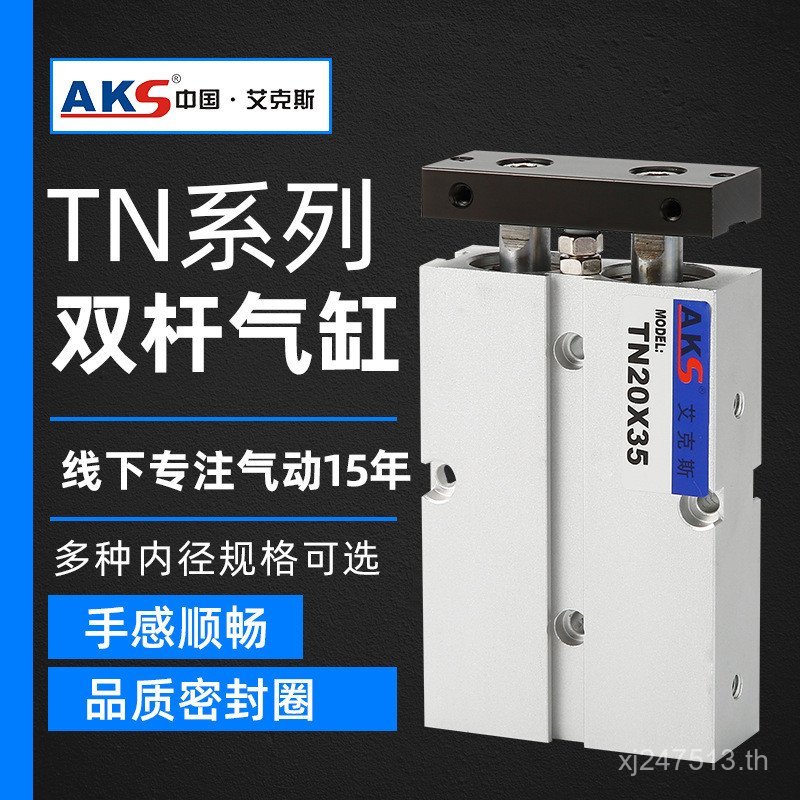 AKS AKS กระบอก Non-Standard สามารถแก้ไขส่วนประกอบนิวเมติก TN20 Double Rod FALS