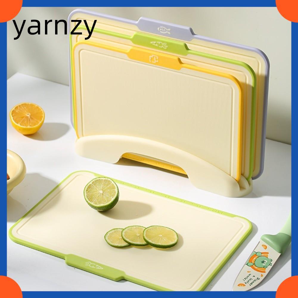 เยร์ซี่ 3ชิ้น เขียง, เขียงอเนกประสงค์กันลื่น, คุณภาพสูงพร้อมชั้นเก็บของสองด้านพลาสติกตัดผักอุปกรณ์ครัว