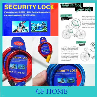 Rich TEE เคเบิ้ลล็อค สายล็อคจักรยาน สลิงล็อคจักรยาน & มอไซค์ กุญแจล็อคจักรยาน Cable Lock