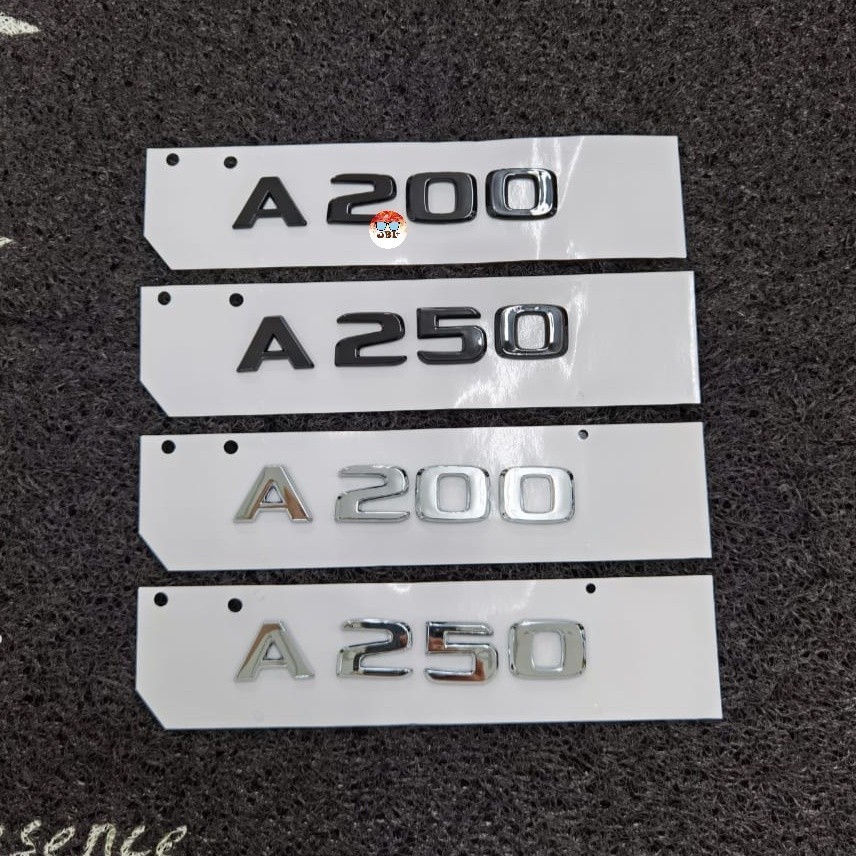 Mercedes Benz AMG โลโก้ AMG Emblem A180 A200 A250 Silver Gloss Black Logoauto ชิ้นส่วนตกแต่งรถยนต์