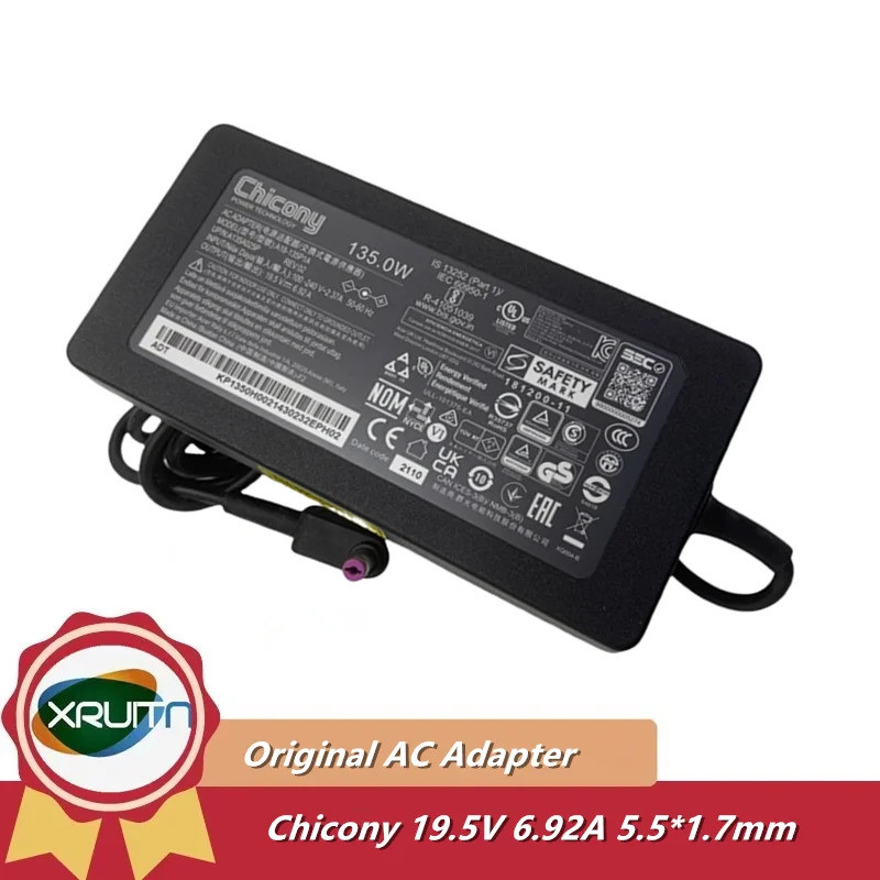 ของแท้ Chicony A18-135P1A A16-135PIB 135W Charger 19.5V 6.92A อะแดปเตอร์ AC สําหรับ Acer NITRO 5 AN5