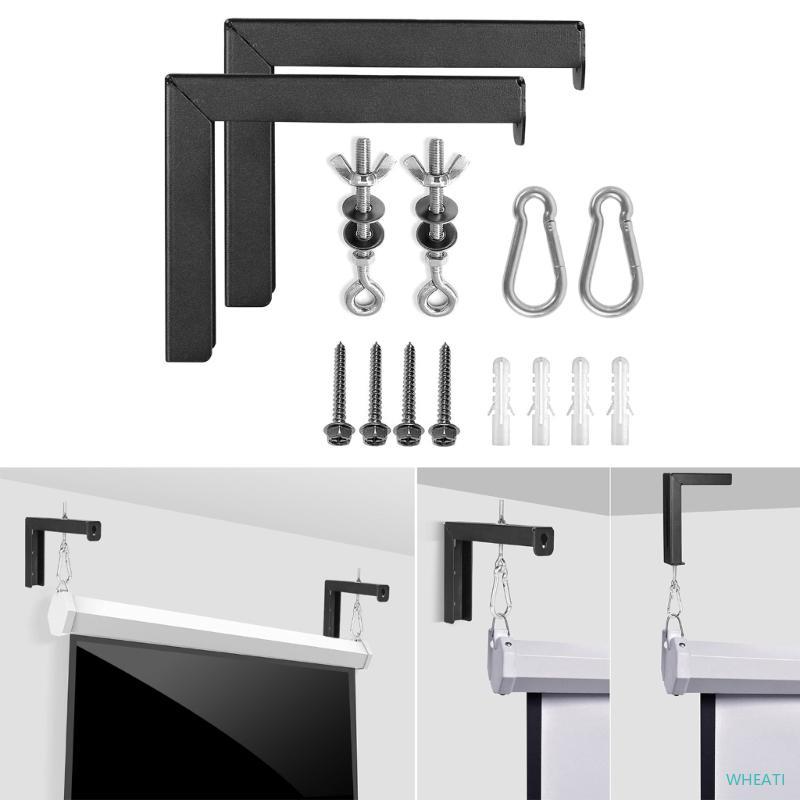 WHEATI Universal Projectors Screen Hanging Brackets L Style Hooks สําหรับโฮมเธียเตอร์และใช้งานในสําน