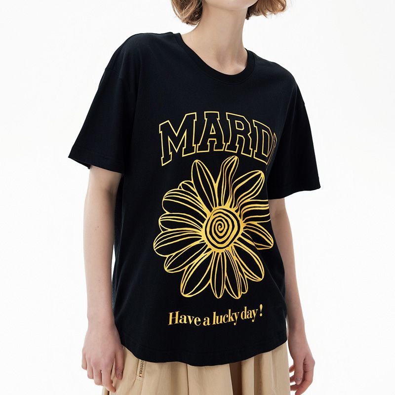 ผู้ชายผู้หญิงสไตล์เดียวกัน Street Wear All-Match Mardi หลวม All-Match Top 666