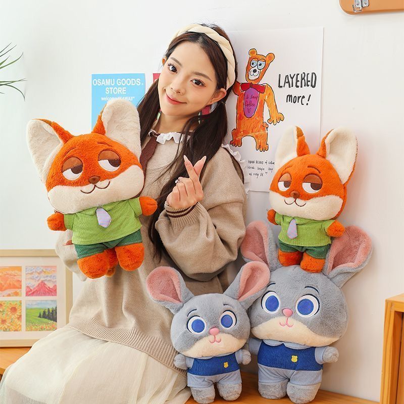 Fox Nick Doll City Judy Doll Crazy Lightning Animal Fox ของเล่นของขวัญวันเกิดสําหรับแฟนเด็ก 12.16