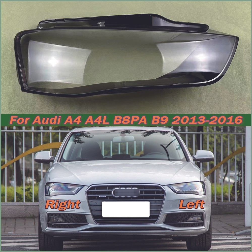 สําหรับ Audi A4 A4L B8PA B9 2013-2016 ไฟหน้า Shade โปร่งใสโคมไฟไฟหน้า Shell Plexiglass เปลี่ยนเลนส์เ