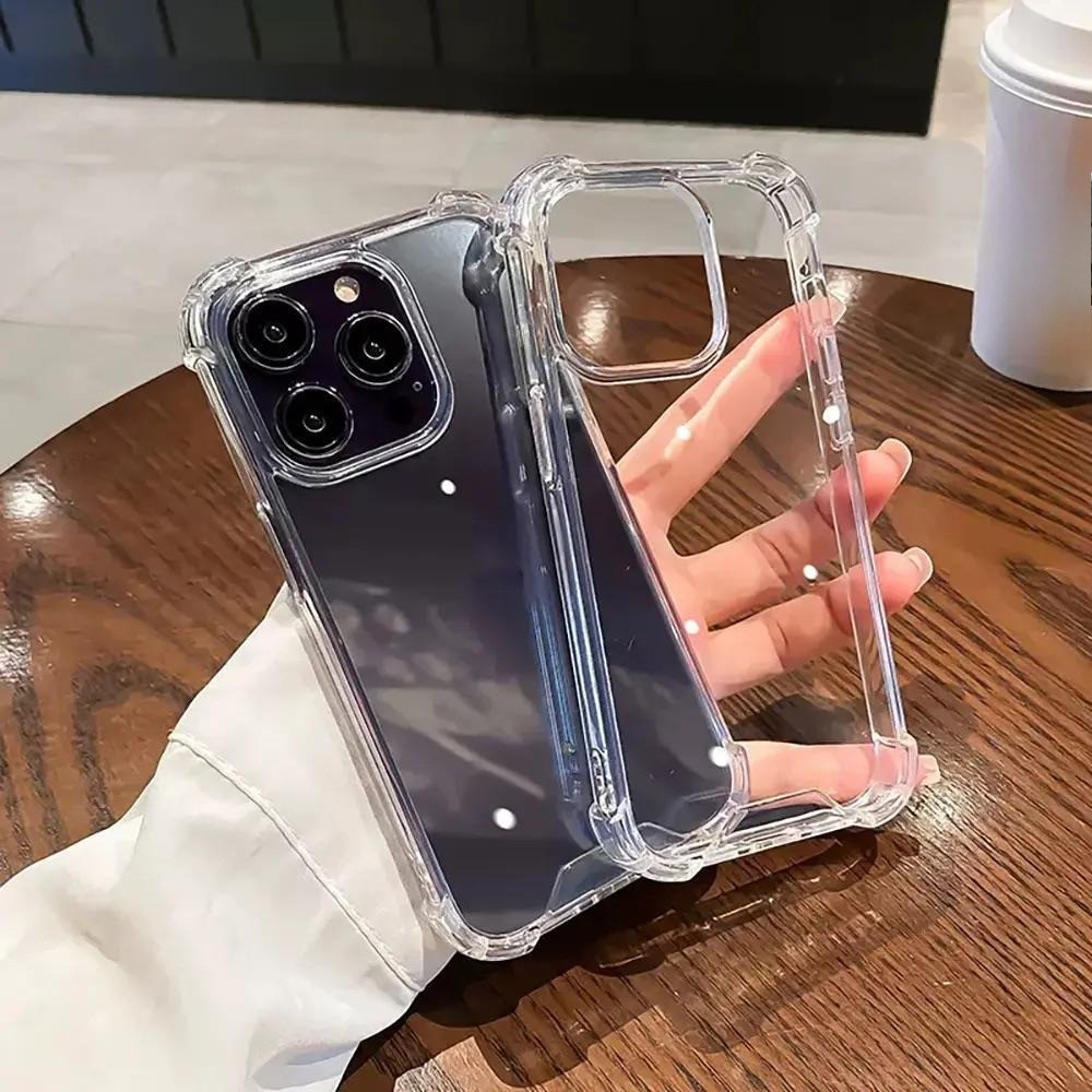 เคสแม่เหล็กใสกันกระแทกสำหรับ iPhone 11-17/17 Air/17 Pro/17 Pro Max รองรับชาร์จไร้สาย วัสดุ PC แข็งแรง
