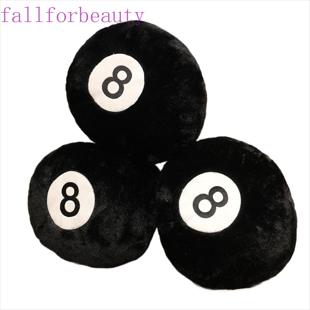 FALLFORBEAUTY บิลเลียด 8 บอล ของเล่นตุ๊กตา No. 8 Ball ของขวัญสร้างสรรค์โซฟาตกแต่งแปดลูก 35/50 ซม.ตกแ
