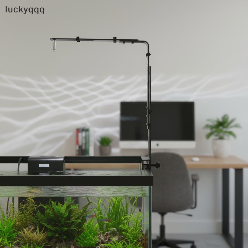 Luckyqqq ผู้ถือไฟถังปลาอลูมิเนียมขาตั้งปรับได้ Aquarium Lighting Braet เหมาะสําหรับโคมไฟ LED ต่างๆถังบ้านได้ดี