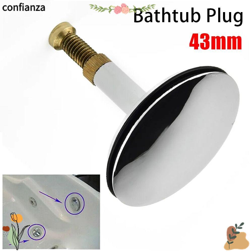 CONFIANZA 1 ชิ้นปลั๊กอ่างอาบน้ํา, Pop Up Waste Stopper ปรับ Bath Stopper, ทองเหลืองเท่านั้นซีลแบน 43 มิลลิเมตรห้องน้ําท่อระบายน้ํากรอง