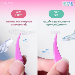 COSLUXE WINKY EYES Lacy Double Eyelids Tape คอสลุคส์ ที่ติดตา2ชั้น ตาข่าย 1กล่อง 36คู่ มีแหนมในกล่อง