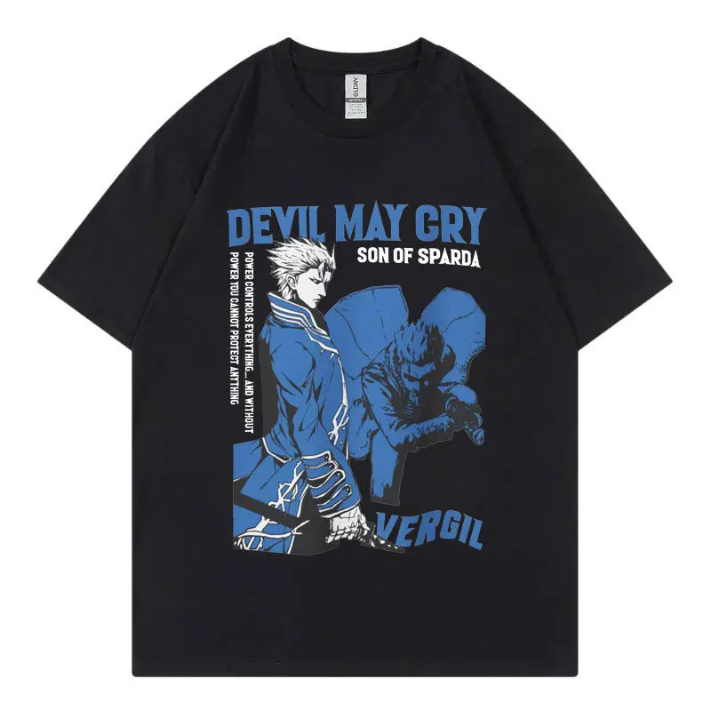 เสื้อยืดลายกราฟิกเกมยอดนิยม Devil May Cry