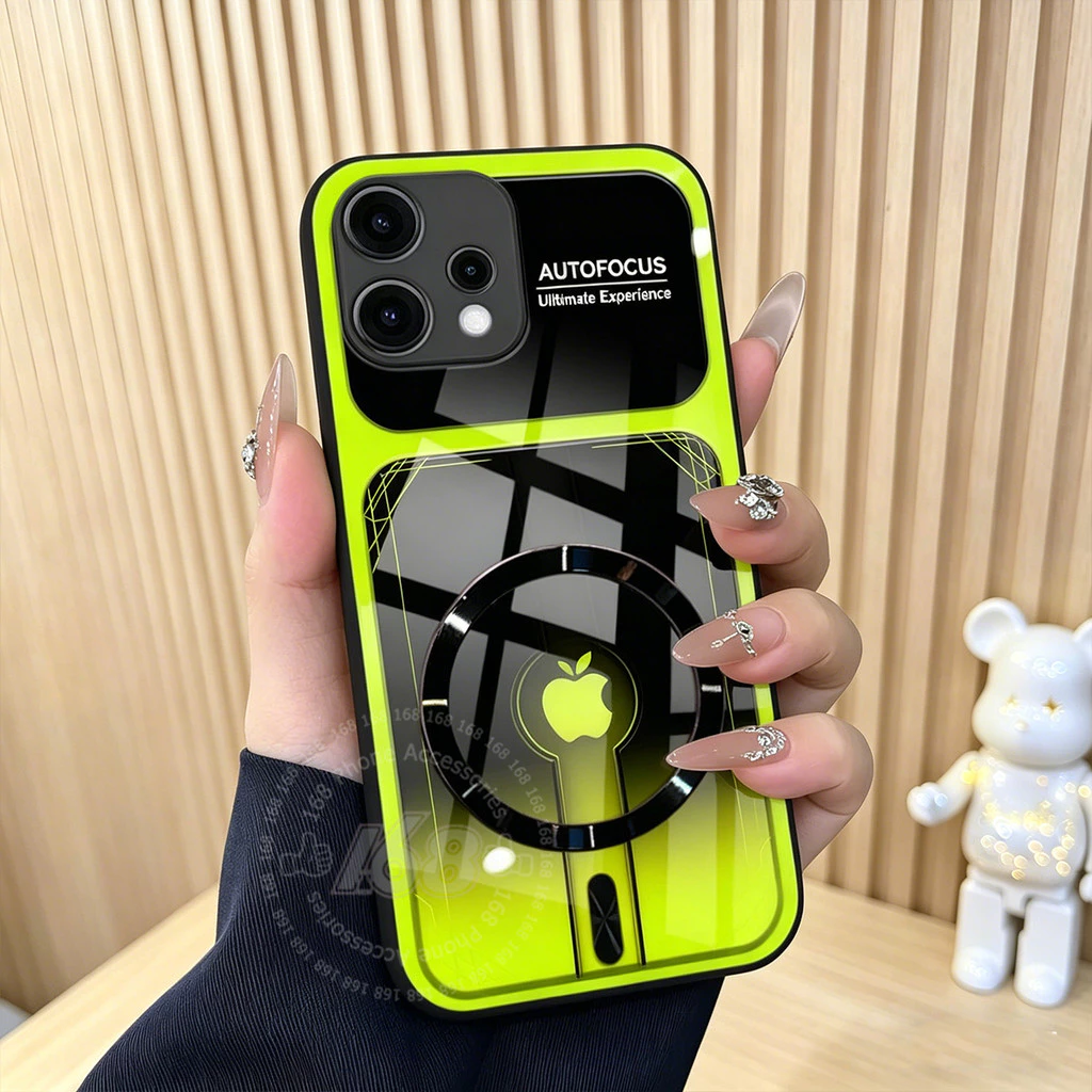 เคส OPPO Reno 16 Pro 15 15F 5G เคสสุดคูลระดับไฮเอนด์แม่เหล็กไล่เฉดสี กันกระแทกพร้อมตัวปกป้องเลนส์กล้อง เคสโทรศัพท์แก้วหล่อสำหรับผู้ชายและเด็กผู้ชาย