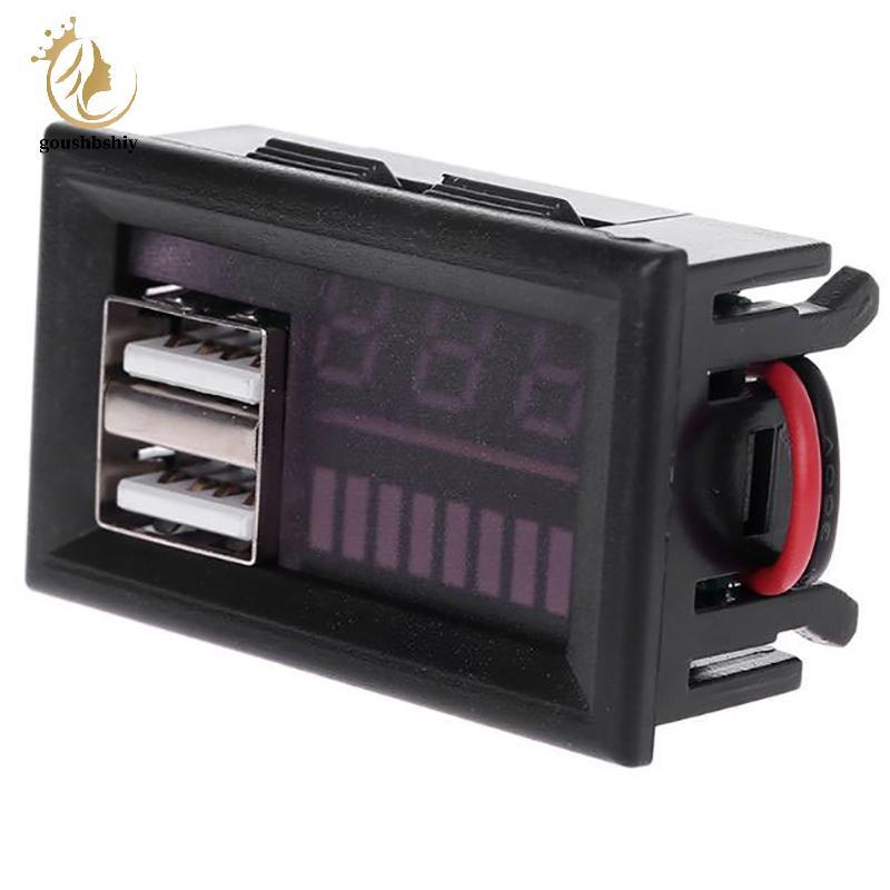 [GOOY] Car12V แบตเตอรี่แรงดันไฟฟ้าและจอแสดงผลไฟฟ้ามิเตอร์ดิจิตอลแบตเตอรี่รถยนต์โวลต์มิเตอร์ LED แบตเตอรี่ตัวบ่งชี้ระดับชาร์จตะกั่วกรด TH