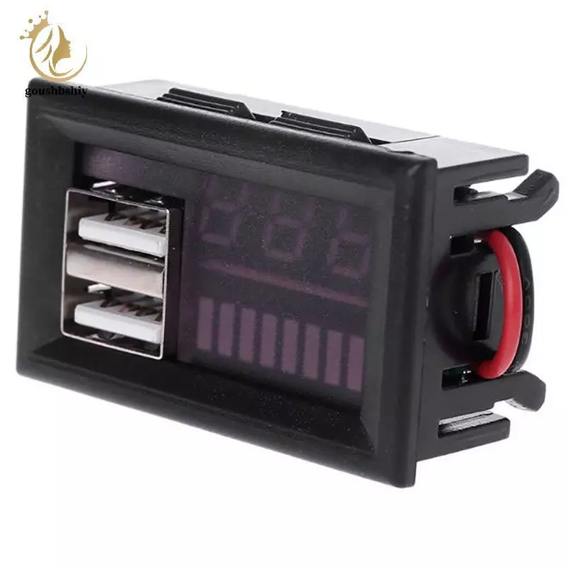 [GOOY] Car12V แบตเตอรี่แรงดันไฟฟ้าและจอแสดงผลไฟฟ้ามิเตอร์ดิจิตอลแบตเตอรี่รถยนต์โวลต์มิเตอร์ LED แบตเตอรี่ตัวบ่งชี้ระดับชาร์จตะกั่วกรด TH