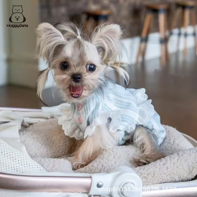 HuggyPets เสื้อแขนสัตว์เลี้ยงฤดูใบไม้ผลิ / ฤดูร้อนหลวมหายใจสำหรับแมวและสุนัข, สุนัขเท็ดดี้ขนาดเล็ก, เสื้อผ้ามอลต้าและยอร์คี