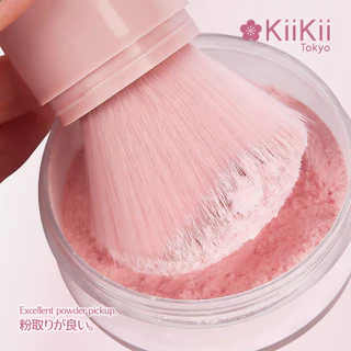 KiiKii แปรงแต่งหน้าแบบพกพา แปรงปัดแก้ม ขนละเอียด พร้อมฝาปิด ป้องกันฝุ่น เหมาะทุกใบหน้า