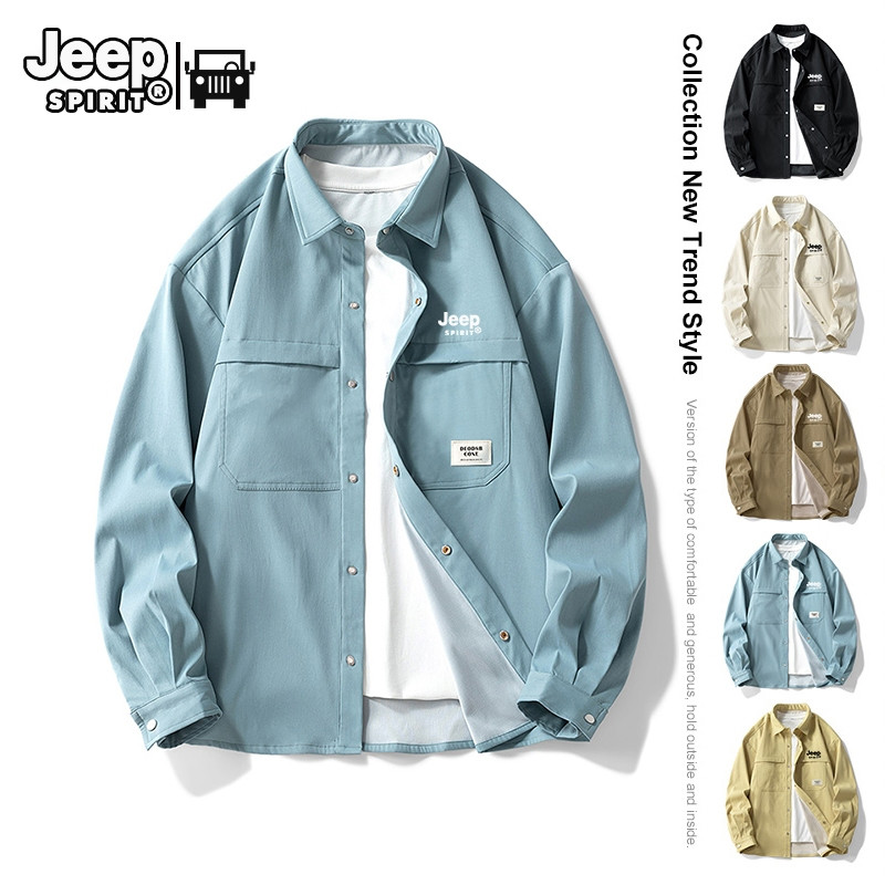 Jeep Spirit เสื้อเชิ้ตแขนยาวผู้ชาย เสื้อแจ็คเก็ต เสื้อทํางาน