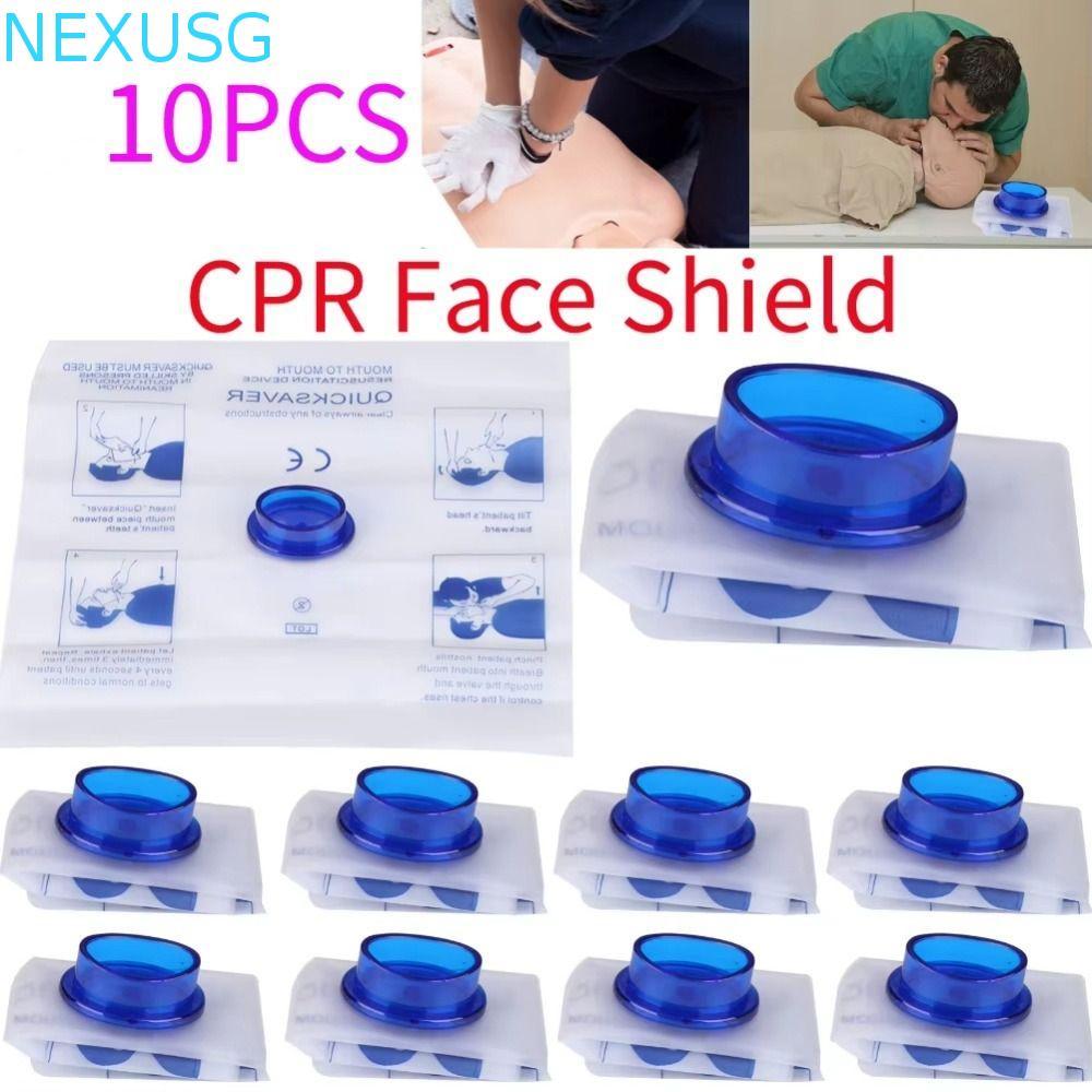 NEXUSG CPR Face Shield, ปากปากปากลมหายใจทิ้ง CPR หน้ากาก, โรงพยาบาลหายใจเครื่องช่วยหายใจมืออาชีพ Quick Saver หน้ากากเทียมเครื่องมือการอยู่รอด