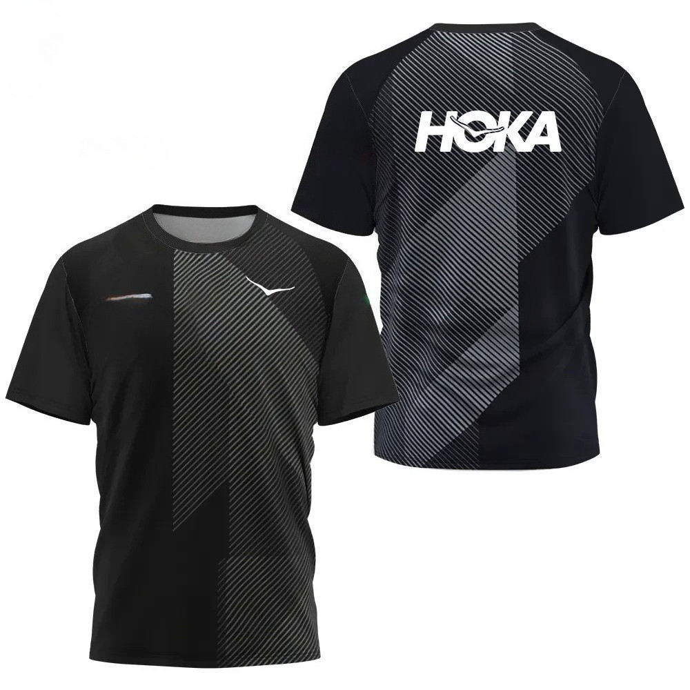ขนาดเสริม Hoka Men เสื้อกีฬาเทนนิสน้ําหนักเบา Dry Fit Summer Daily Wear