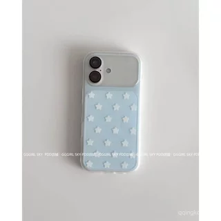 เคสโทรศัพท์ เหมาะสําหรับ iPhone ญี่ปุ่นเกาหลีแบบเต็มหน้าจอ Blue Star เหมาะสําหรับ iPhone15 16 เคสโทรศัพท์ 17promax สไตล์ใหม่ 13 รวมทุกอย่าง 14 เคสป้องกันอินเทรนด์