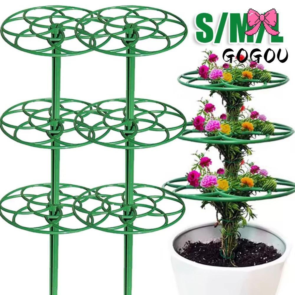 GOGOU โครงปีนบอนไซ, ขาตั้งรองรับกรงพืช S/M/L หลายชั้น, พลาสติกทนทาน Stackable Climbing Vine Rack อุปกรณ์ทําสวน