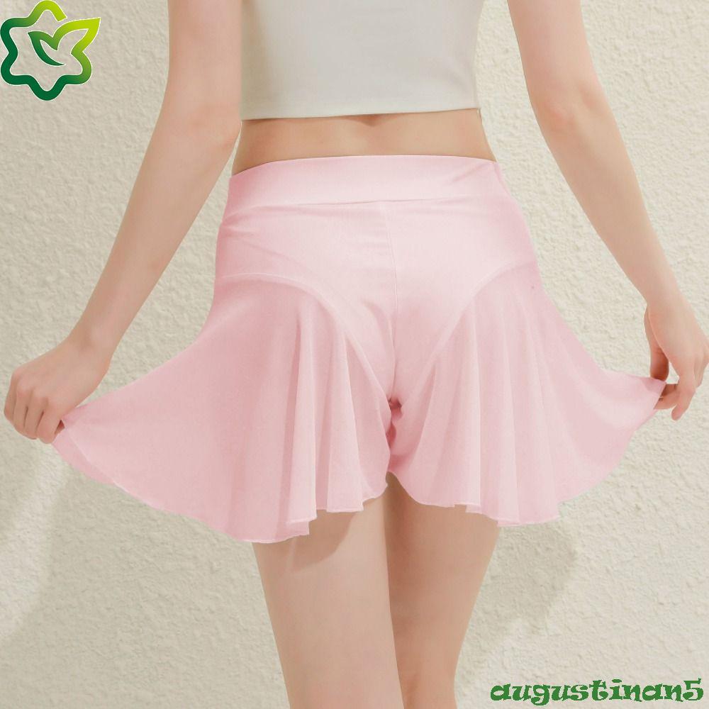 ออกัสติน บิกินี่ตาข่ายกระโปรงสั้น,นัวเนียโปร่งใสเอวสูงมินิกระโปรง,ยิมบีชสั้นชุดซับกางเกงขาสั้นฤดูร้อน