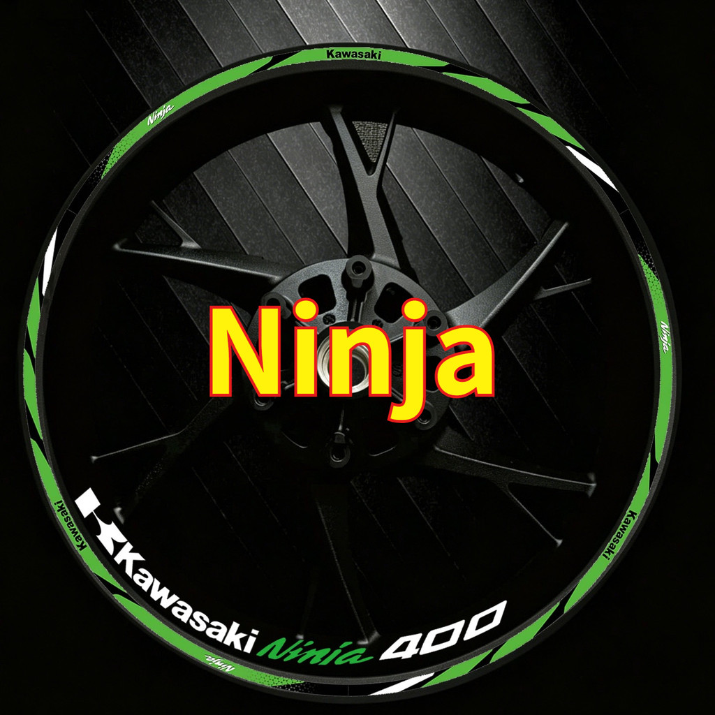 สําหรับ Kawasaki Ninja 400 Ninja400 รถจักรยานยนต์ Mags สติกเกอร์ขอบ Decals กันน้ําทนทานไวนิลล้อ Hub สติกเกอร์ดัดแปลงอุปกรณ์เสริม