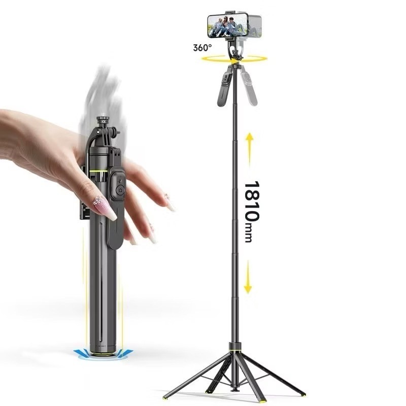 The JBK Shop 789 ขาตั้งโทรศัพท์มือถือTT18 Jumping Stick Selfie Stick Balance Handle Anti-Shaking Sta