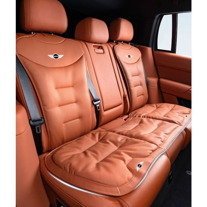 แผ่นรองเบาะรถยนต์ Fit สําหรับ Classic Mini Countryman หรือ Clubman, หนัง Nappa Perforated, คูลลิ่งระ