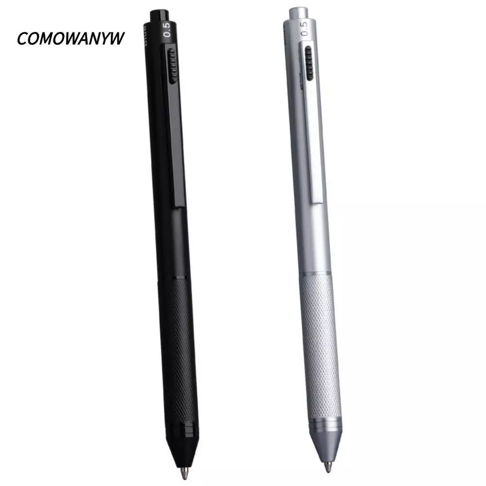 COMWANYW Gravity Sensing ปากกา,โลหะกดประเภท Multi-Function ปากกา, Creative 3 สีหมึก 4 in 1 Neutral ปากกาของขวัญนักเรียน