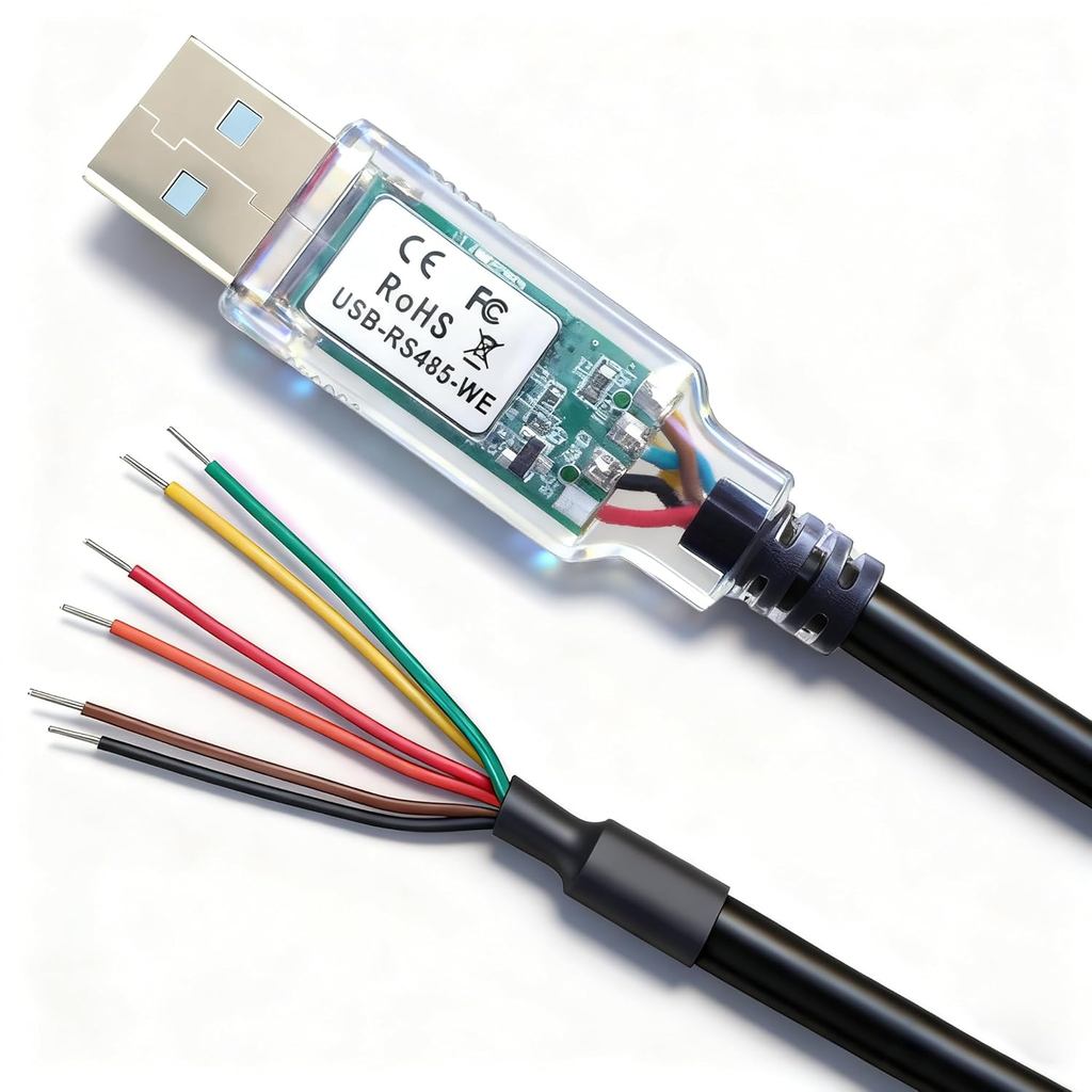สายอนุกรม USB เป็น RS485-WE, RS485-WE-1800-BT UART Serial Converter Cable,USB-RS485-WE Wire End,FT23