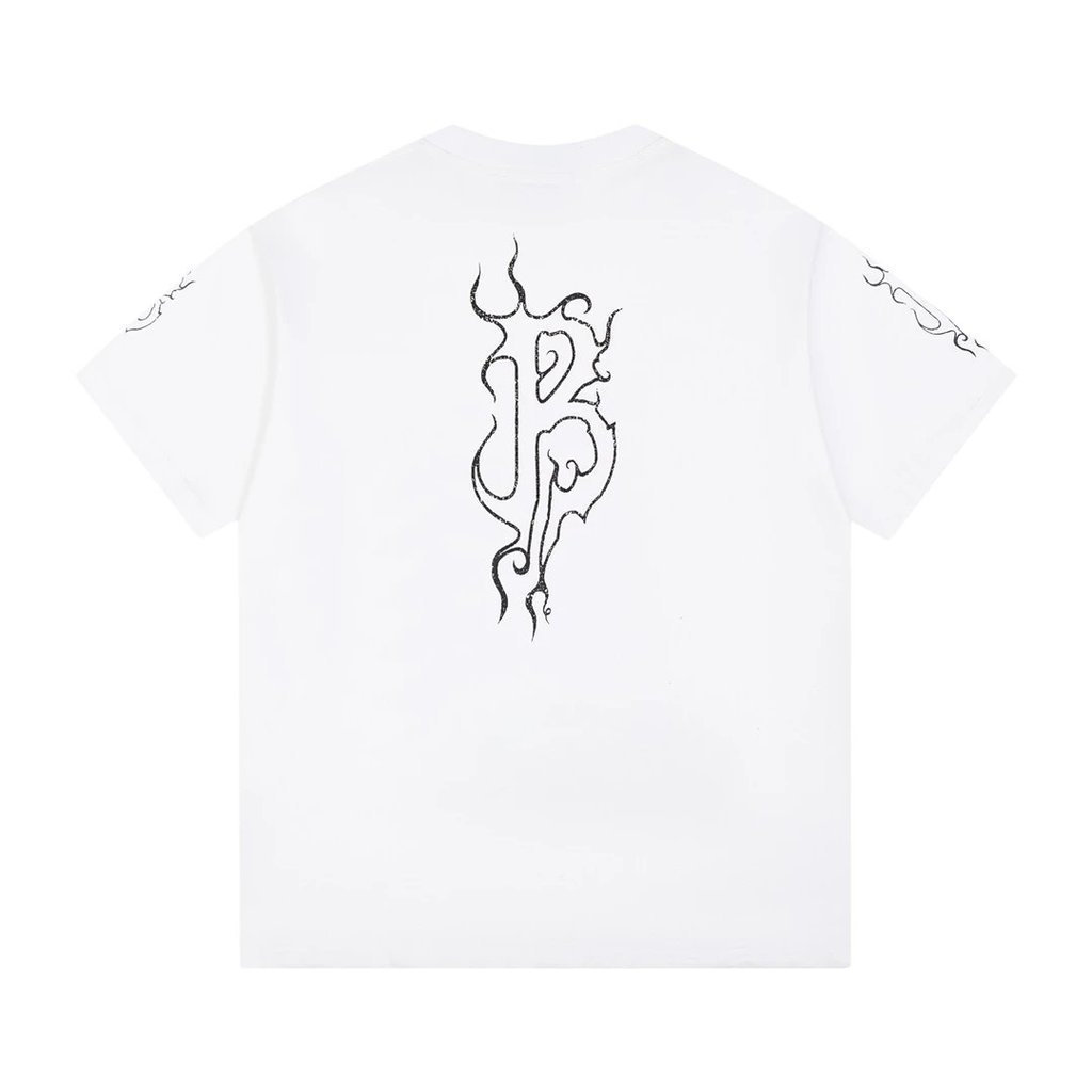 BALENCIAGA/BALENCIAGA 2026 ต้นฤดูใบไม้ผลิสไตล์ใหม่เสื้อยืดแขนสั้นผู้ชายผู้หญิงคู่สไตล์หรูหราสไตล์ญี่