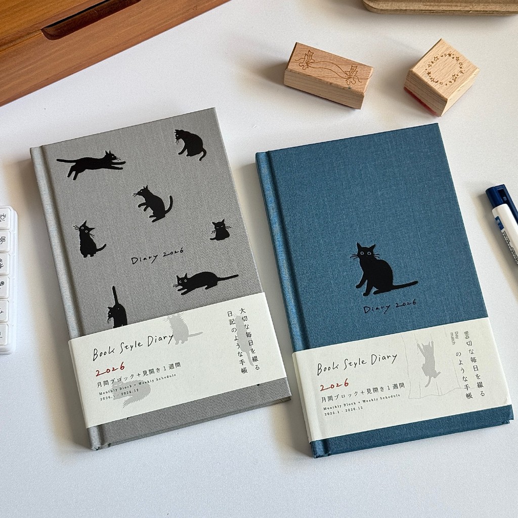 2026 Cat Illustration todolist Schedule Notebook B6 Weekly Planner มูลค่าสูง Punch-in Planer Notepad