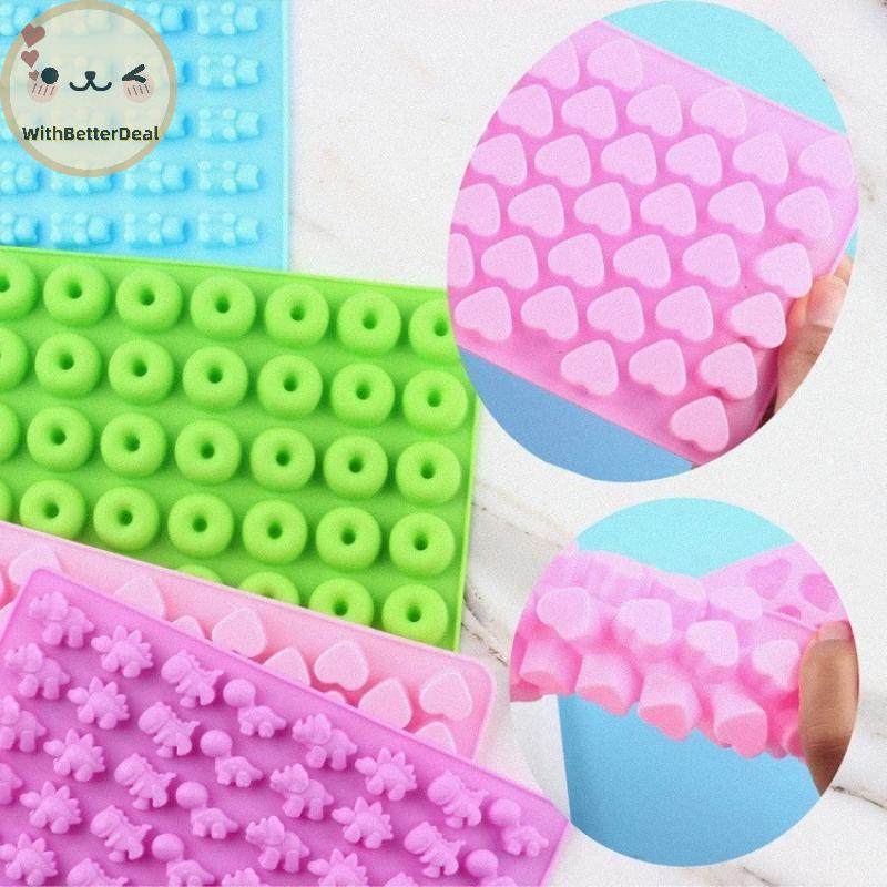 BETTER Gummy Bear Candy Mold Kit 2 Droppers ซิลิโคน Non-stick ช็อกโกแลตแม่พิมพ์ DIY Multi-Shape Jell