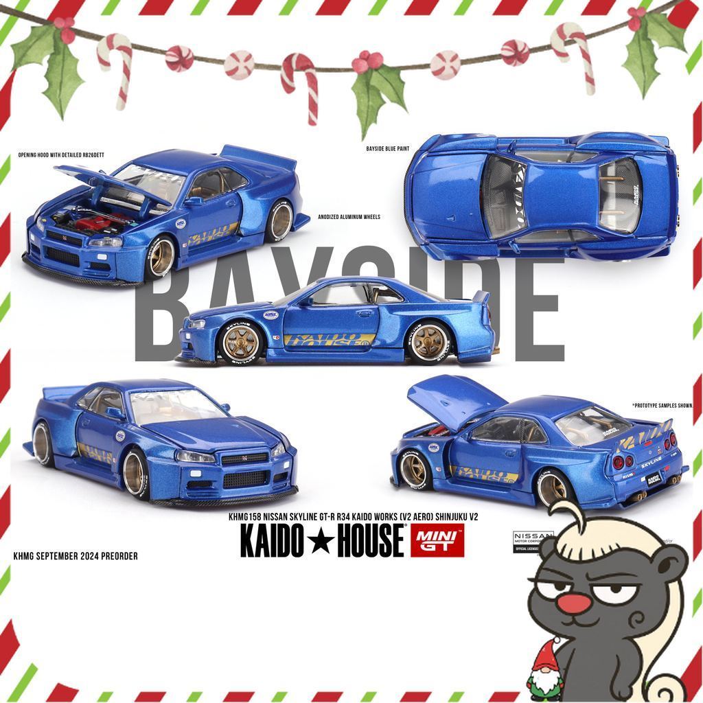 KAIDO HOUSE 1:64 Nissan Skyline GT-R (R34) Kaido Works (V2 Aero) SHINJUKU V2 KHMG158