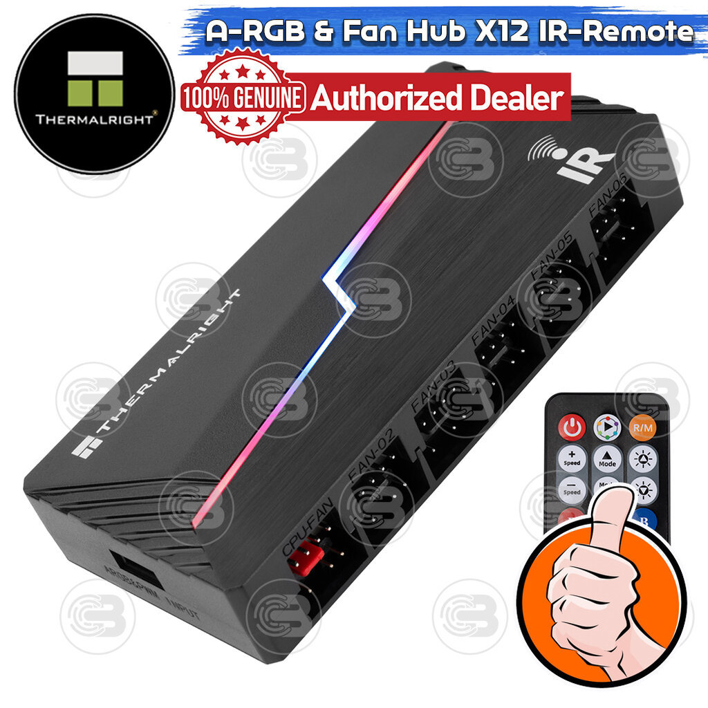 [CoolBlasterThai] Thermalright IR Remote PWM FAN and A-RGB HUB 12 Ports (ฮับพัดลมและไฟ)