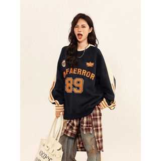 TAYCEN M-2XL เสื้อสเวตเตอร์ พิมพ์ แขนยาว เกาหลี โอเวอร์ไซส์ …