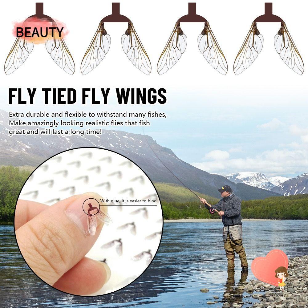 BEAUTY Pre-cut สมจริง Fly Wing Fly Trout Lure Mayfly ขวดปีกแมลงคุณภาพสูง