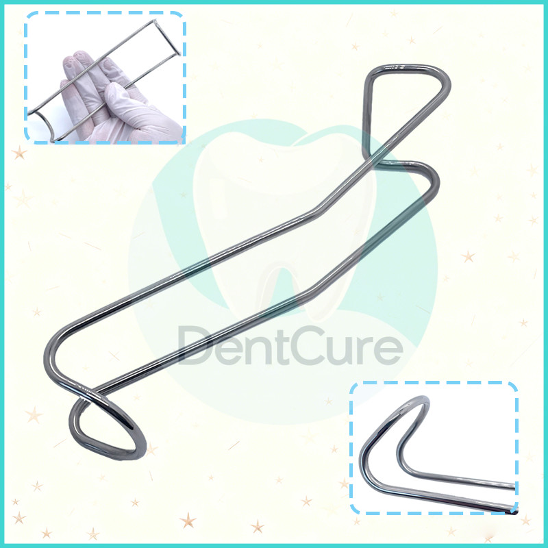 Stainless Steel Dental T-Shape Intraoral Cheek Lip Retractor Double Head Mouth Opener Dental Tool