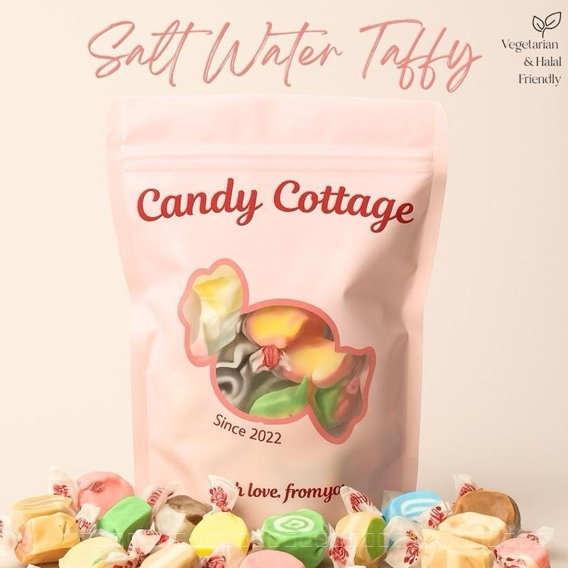 Candy Cottage x Customisable Salt Water Taffy - Vegeterian & Halal Friendly