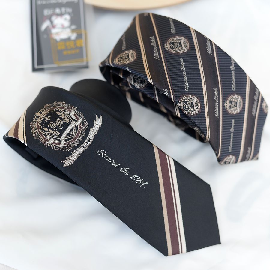 Eucomplex ฤดูร้อน 原创JK/DK领带เสื้อสีดําสี Charms ดอกไม้โทรศัพท์มือถือกลางฤดูร้อน JK/DK tie เสื้อ black