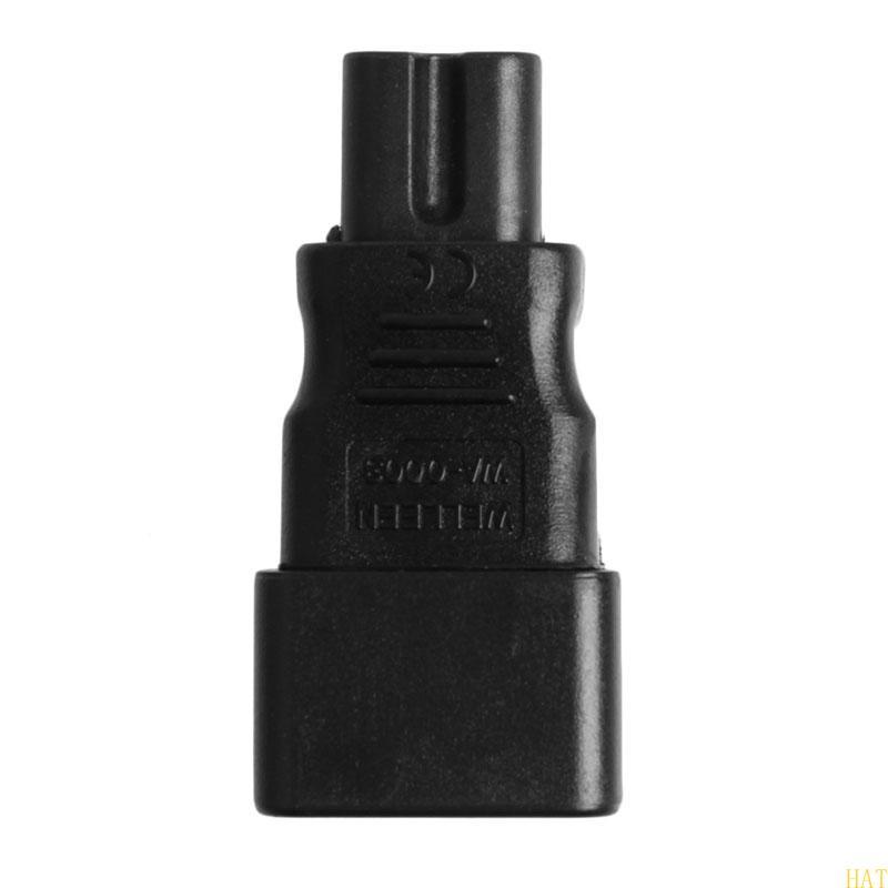 HAT IEC320 C14 3Pin Female to C7 Male Power Adapter Rated 10A สีดํา