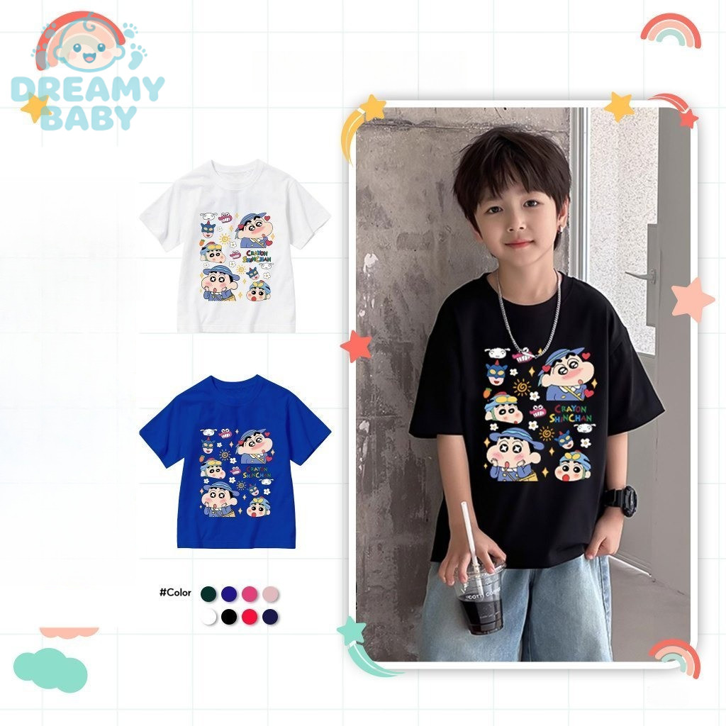 COD (Ho Chi Minh)DREAMY BABY BABY เสื้อยืดลายการ์ตูนน่ารัก AED2377 ผ้าคอตตอนเท่ๆ 100% พิมพ์ลายงานศิล