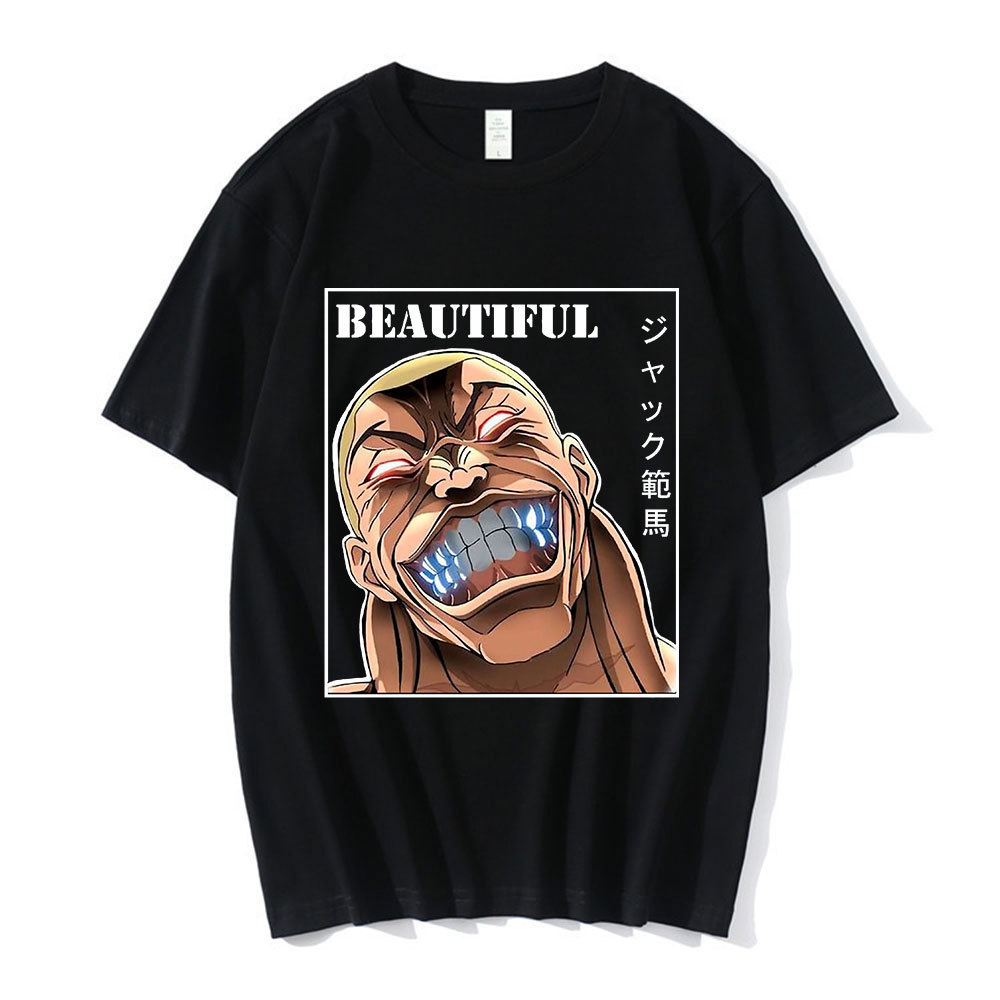 เสื้อยืดมังงะ Hanma Yujiro แบบเกาหลี จาก Anime Baki The Grappler