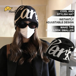 ประเทศไทย🚚COD หมวกไหมพรมถักสไตล์บีนนี่ ลายCara สำหรับชายหญิง…