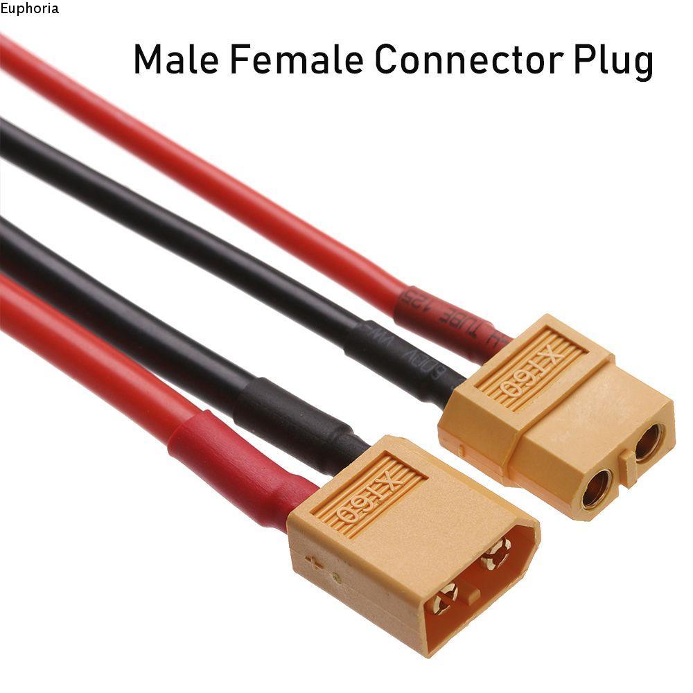 EUPHORIA XT60 Connector Plug Parts 12 AWG/14 AWG สายไฟร้อนหญิง/ชาย