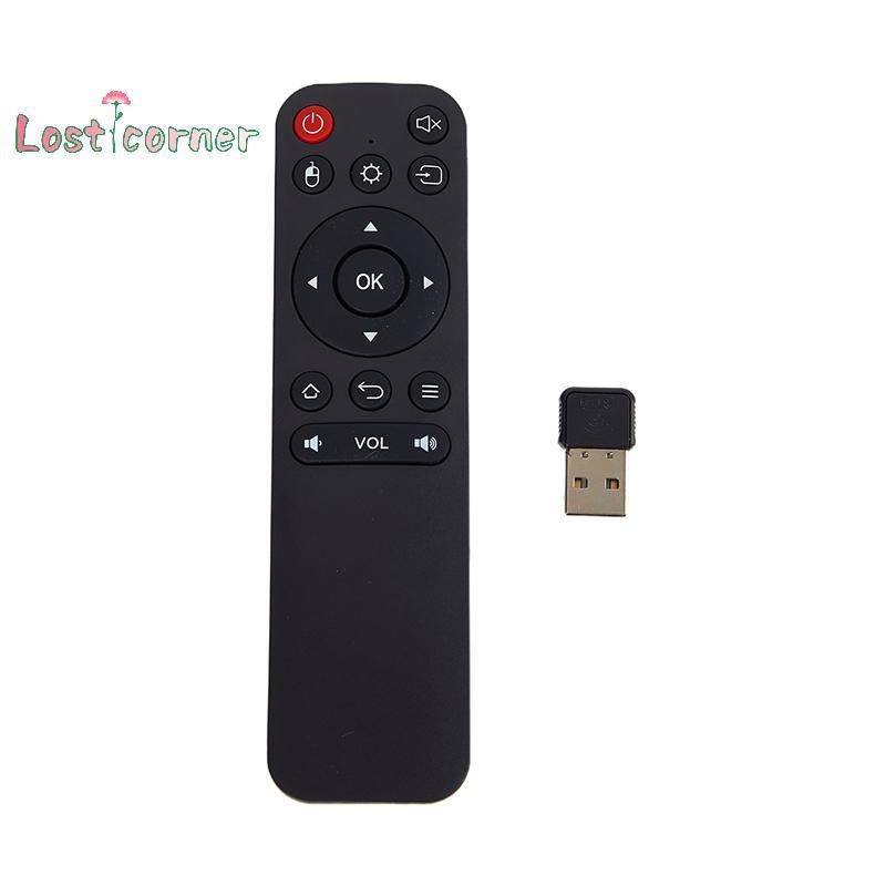 [Lostcorn] Universal 2.4G คีย์บอร์ดเมาส์ไร้สายรีโมทคอนโทรลพร้อมตัวรับสัญญาณ USB สําหรับกล่อง Android TV/สมาร์ททีวี/ PC [ใหม่]