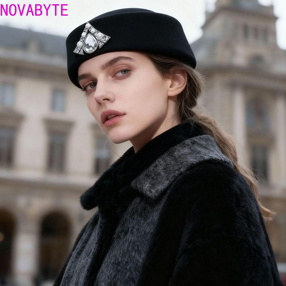 Novabute Tooper หมวกปิกัดวินเทจ เรเดโอหิน หนังแกะ เหมาะสำหรับงานปาร์ตี้และสไตล์เซอร์เวนเนสมัสมอร์เดด