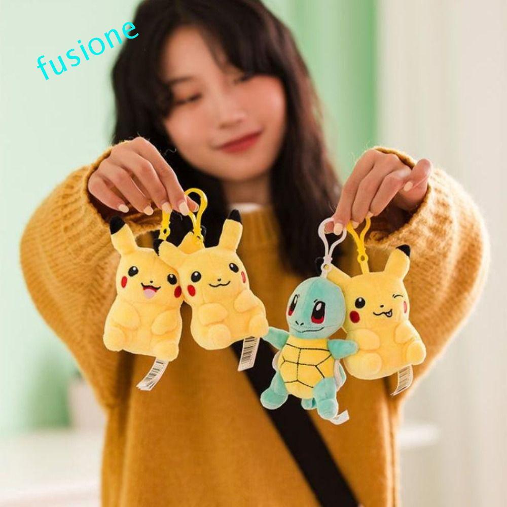 FUSIONEDGE Pikachu ตุ๊กตาพวงกุญแจ,อะนิเมะรูป Action Figure Pikachu Action Figure, Creative KeyChain 