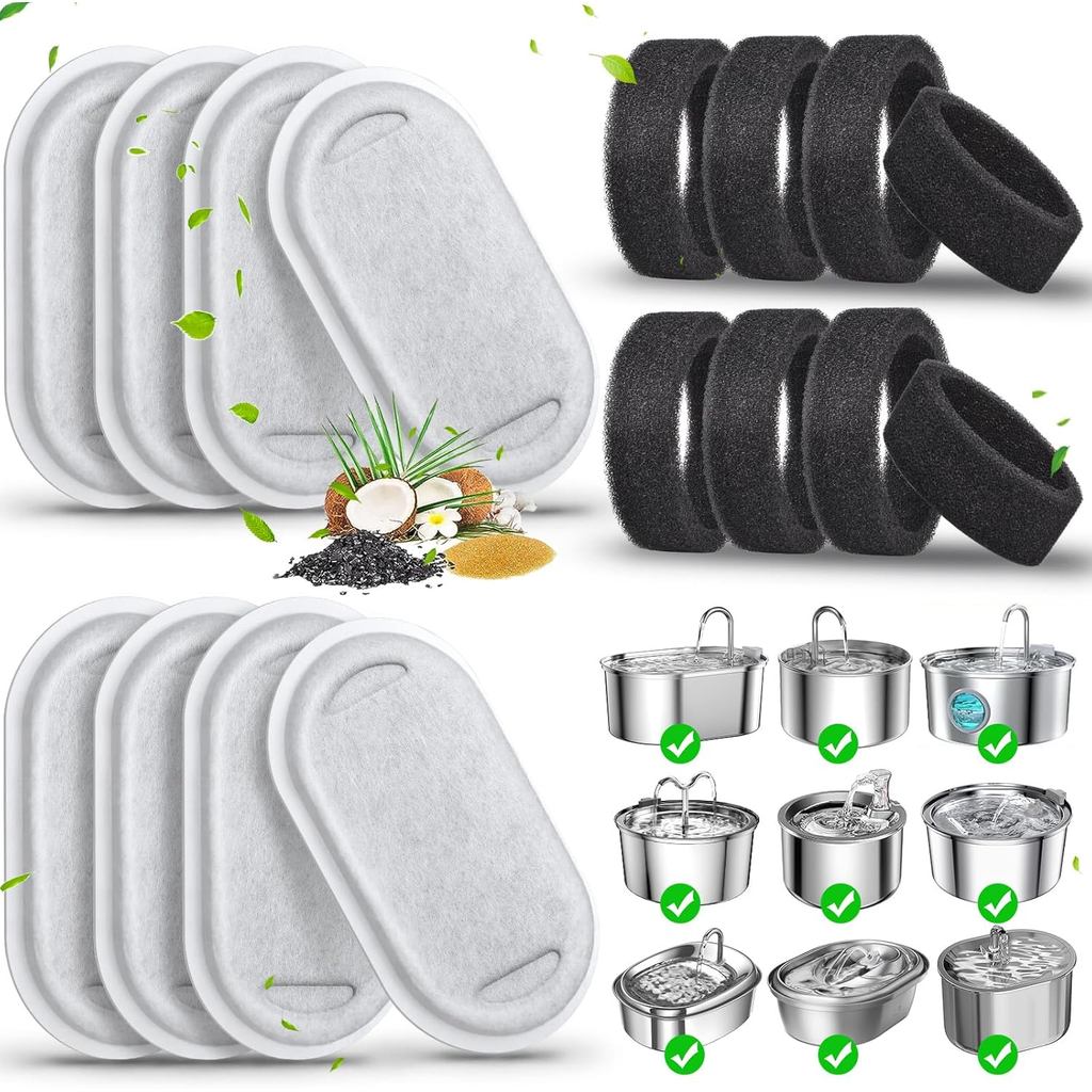 แมวตู้น้ํากรององค์ประกอบตัวกรองคาร์บอนที่เปิดใช้งานตู้น้ําสัตว์เลี้ยงแมวน้ําพุกรองผ้าฝ้าย